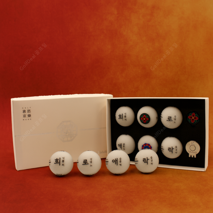 볼빅 비비드 희로애락 골프공 6구 3피스 볼마커 명절 생일 선물 기프트 세트 골프